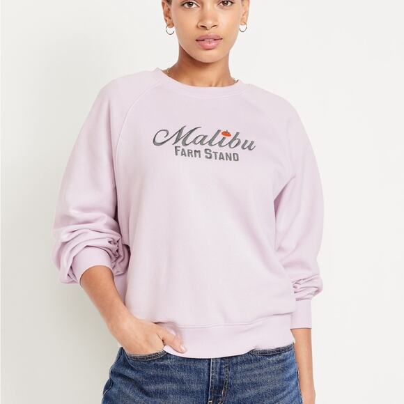 Old Navy Lavender Malibu Farm Stand SoComfy Crew-Neck Graphic Sweatshirt - Picture 2 of 11